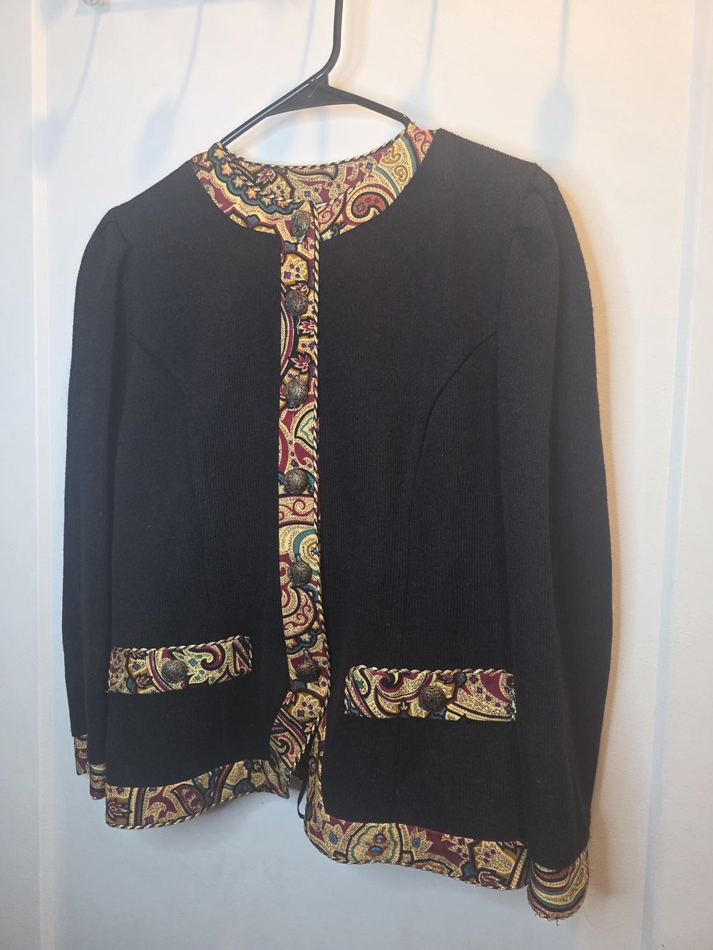 Jeffrey & Dora by Linda Hutley Vintage Paisley Two Piece Sweater Skirt Set